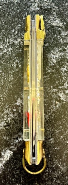 Rare Bayonet Blade Mexico Bullfighter Lever Lock Switchblade Knife, Made In Japan, Unused 
