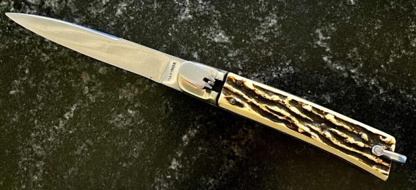Makinox Lever Lock Switchblade Knife From France, Used Makinox Lever Lock Switchblade Knife From France, Used