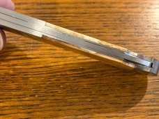 Parker Cut. Co. No. 528 Apache Teardrop Single-Blade Lockback Knife w/Smooth Bone Stag Scales Japan 