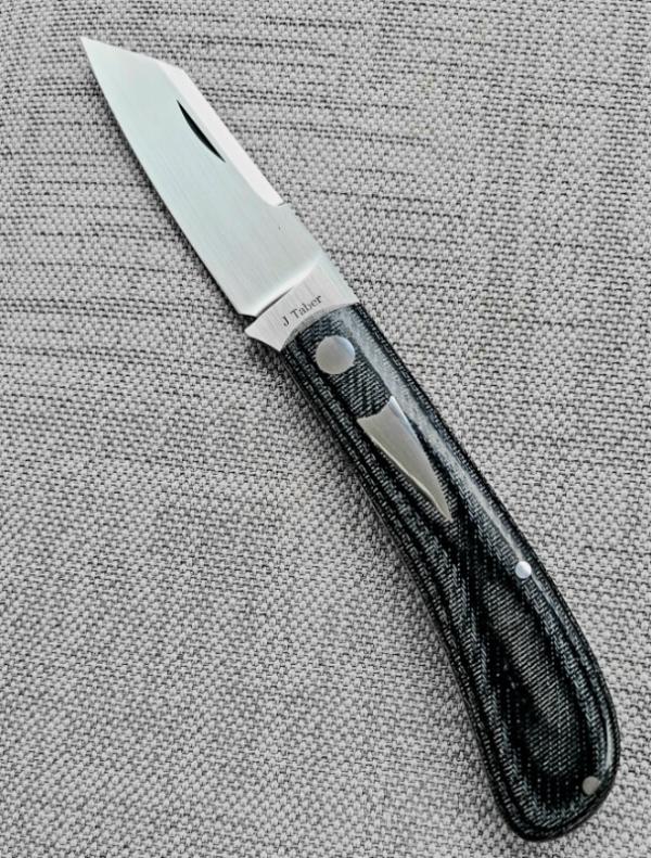 JTaber Denim Micarta Wombat..Cpm154..DOB..10/2021...Jason's Signature pattern..coa & pouch