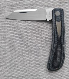 JTaber Denim Micarta Wombat..Cpm154..DOB..10/2021...Jason's Signature pattern..coa & pouch