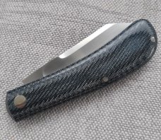 JTaber Denim Micarta Wombat..Cpm154..DOB..10/2021...Jason's Signature pattern..coa & pouch