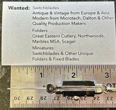 Miniature Keychain Switchblade Knife, Taiwan, Fishtail Style, Unused 