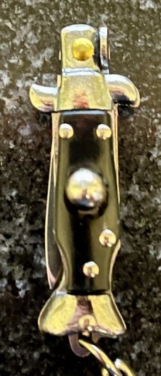 Miniature Keychain Switchblade Knife, Taiwan, Fishtail Style, Unused 