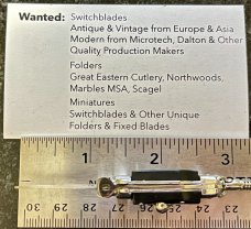 Miniature Keychain Switchblade Knife, Taiwan, Fishtail Style, Unused 