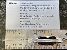 Miniature Keychain Switchblade Knife, China, 3.5 Inch Fishtail Style, Unused