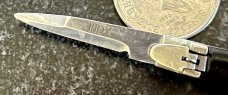 Rare Miniature Keychain Deerfoot Lever Lock Switchblade Knife, Japan, Unused 
