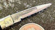 Rare Miniature Keychain Deerfoot Lever Lock Switchblade Knife, Japan, Unused 