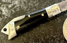 Rare Miniature Keychain Deerfoot Lever Lock Switchblade Knife, Japan, Unused 