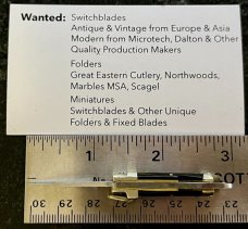 Rare Miniature Keychain Deerfoot Lever Lock Switchblade Knife, Japan, Unused 