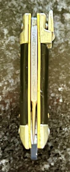 Rare Miniature Keychain Deerfoot Lever Lock Switchblade Knife, Japan, Unused 