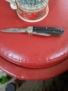 Hubertus Automatic Knife Micart double blade that is a hidden release trick pen blade release