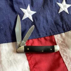 Case xx 1989 Peanut Knife (MDL# 2220 SS) w/ Slick Black Handles -NOS in NM Condition