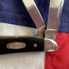 Case xx 1989 Peanut Knife (MDL# 2220 SS) w/ Slick Black Handles -NOS in NM Condition