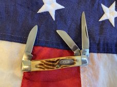 Case xx 1983 Tiny Stockman Knife Mdl# 53033 w/ Sweet Second Cut Stag Handles -NOS