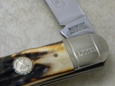 Winchester Trademark USA 1996 Stag 350101 Whittler Knife 