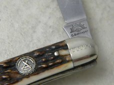 C. Schlieper Germany Stag Muskrat German Eye Knife 1995 NKCA Club Knife