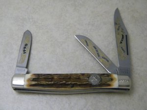 Kissing Crane Robt Klass Solingen Germany Stag 1990 NKCA Club Knife 