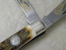 Kissing Crane Robt Klass Solingen Germany Stag 1990 NKCA Club Knife 