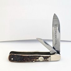 WEIDMANNSHEIL Stag RARE Trick Lock 2 Blade Vintage Never Sharpened  