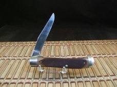 SCHRADE OLD TIMER 194OT GUNSTOCK TRAPPER VINTAGE U.S.A. MADE LINER LOCK CARBON STEEL POCKET KNIFE 