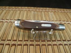 SCHRADE OLD TIMER 194OT GUNSTOCK TRAPPER VINTAGE U.S.A. MADE LINER LOCK CARBON STEEL POCKET KNIFE 