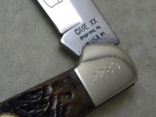Case XX Bradford PA USA DB61100 Bone 1991 Saddlehorn NKCA Club Knife