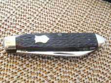 Winchester 1987 Black Box Brown Bone Tear Drop Jack Pattern # W15 2857