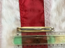 J A Henckels Whittler Pocket Knife w/ White Smooth Bone Handles +Red Shield -NOS