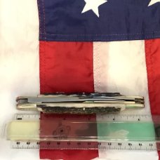 Bulldog Brand Anglo Saxon Whittler w/ Super Stag Handles -Old Dominion Knife Collectors Club -NOS