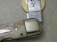 Parker Cut. Co. Japan Smooth Bone-Stag Lockback Whittler Knife in Box