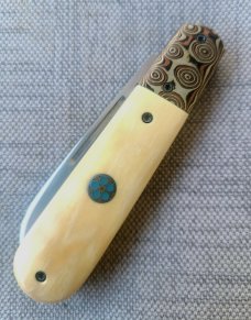Vincenzo Balistreri Fancy Jack..3.75..Interior Mammoth..Rwl34..Mokume bolsters/accents..coa...slip.
