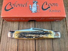 Colonel Coon by Queen 2 Blade Stockman Stag