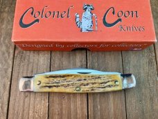 Colonel Coon by Queen 2 Blade Stockman Stag