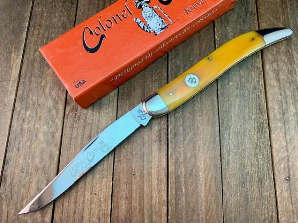 Colonel Coon by Queen Texas Toothpick Smooth Orange Bone 1 of 200 Colonel Coon by Queen Texas Toothpick Smooth Orange Bone 1 of 200
