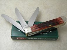 Case XX Kinfolks USA 6354W Bone 2006 NKCA Club 3 Blade Trapper Knife