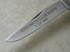 Case XX Kinfolks USA 6354W Bone 2006 NKCA Club 3 Blade Trapper Knife