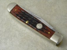 Case XX Kinfolks USA 6354W Bone 2006 NKCA Club 3 Blade Trapper Knife