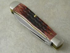 Case XX Kinfolks USA 6354W Bone 2006 NKCA Club 3 Blade Trapper Knife