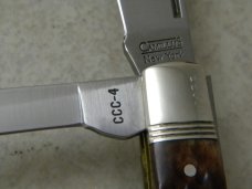 Camillus NY USA Bone 1995 NKCA Club Dogleg Trapper Knife NIB