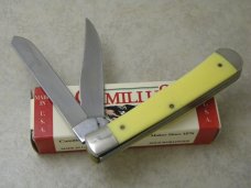 Camillus NY USA 717 Yello-Jaket Trapper Knife NIB