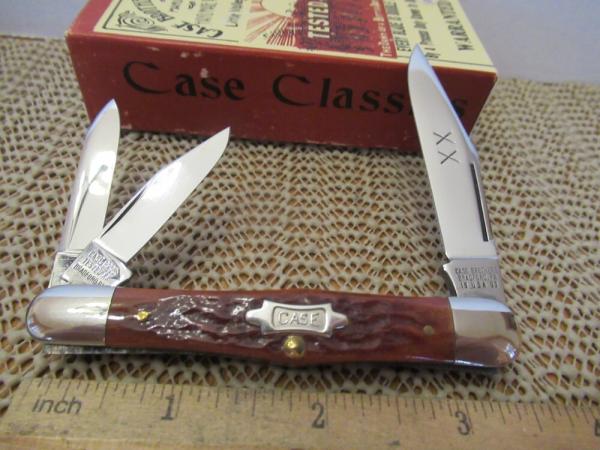 Case Classic 1993 Case Brothers Banana Antique Red Bone Whittler Pattern # 63083