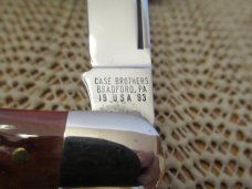 Case Classic 1993 Case Brothers Banana Antique Red Bone Whittler Pattern # 63083