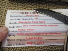 Tuna Valley 2023 Mammoth Bark Ivory Raindrop Damascus Phoenix Jack 1 of 60