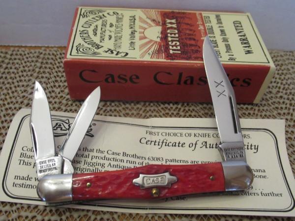 Case Classic 1993 Case Brothers Antique Red Bone Split Back Whittler Whittler Pattern # 63083