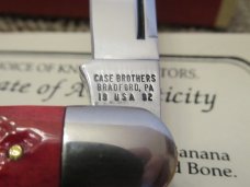 Case Classic 1993 Case Brothers Antique Red Bone Split Back Whittler Whittler Pattern # 63083