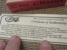 Case Classic 1993 Case Brothers Antique Red Bone Split Back Whittler Whittler Pattern # 63083