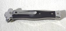 NEW AGA CAMPOLIN AUTOMATIC "ZERO" ANODIZED BLACK ALUMINIUM POLISHED DAGGER BLADE 
