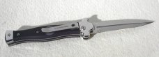 NEW AGA CAMPOLIN AUTOMATIC "ZERO" ANODIZED BLACK ALUMINIUM POLISHED DAGGER BLADE 
