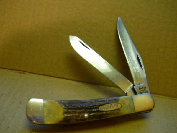 Bear & Son Carbon Stag Trapper Knife USA Bear & Son Carbon Stag Trapper Knife USA